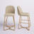 Ainhoa Upholstered Counter Stool with Metal Frame-1387059716