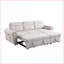 Canapé-lit modulaire réversible en chenille l 97 po beige avec USB et amp; Rangement | Beige | Canapé-lit