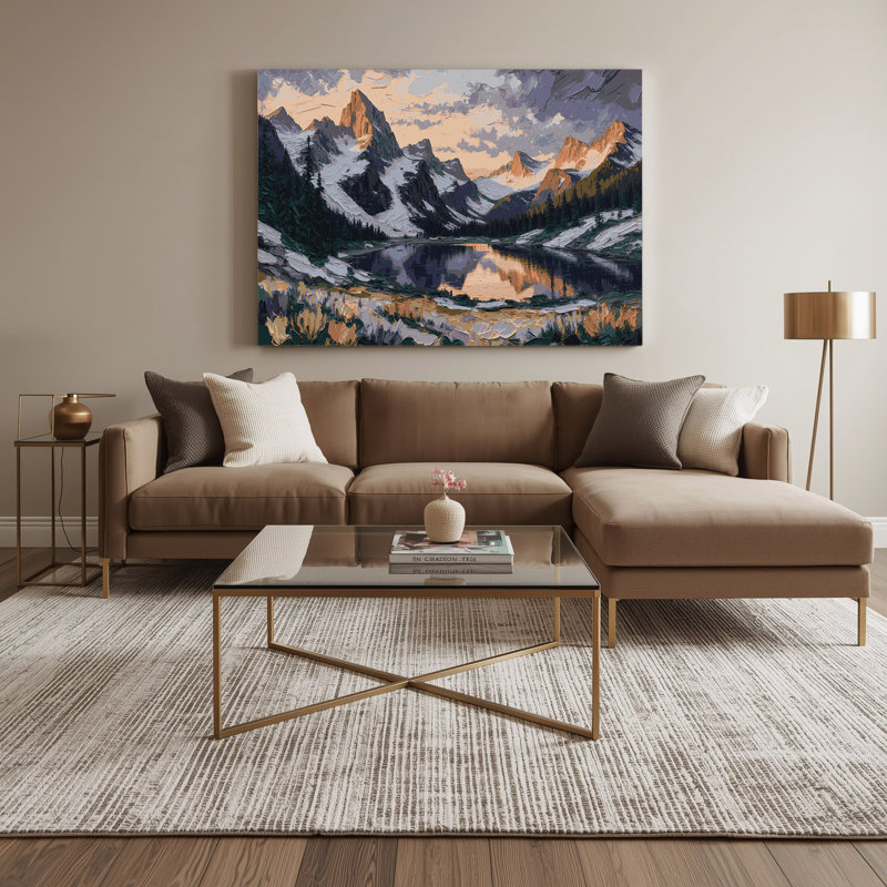 Art mural sur toile gris «USA State Colorado», H 11 po x l 14 po
