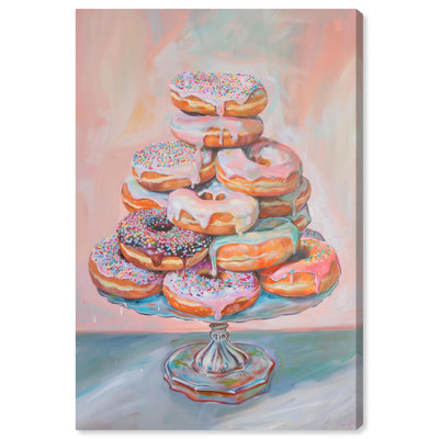Donut Tray Canvas Coquette Trendy Art by Art Remedy