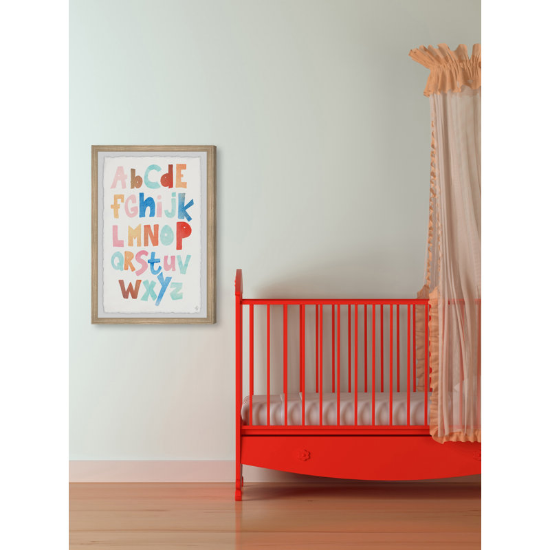 «Kuebler Alphabet», reproduction encadrée, H 30 po x l 20 po x P 1,5 po