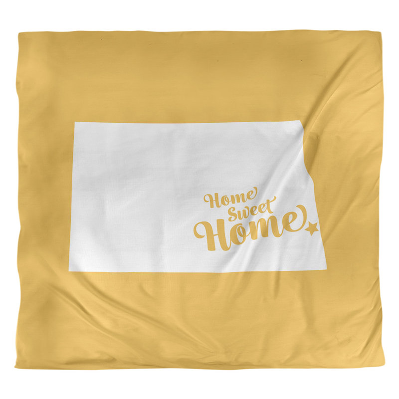 Housse de couette pour la maison, Polyester brossé, Housse de couette pour très grand lit, Jaune