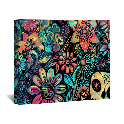 Emballage floral sur toile - Décoration murale nature