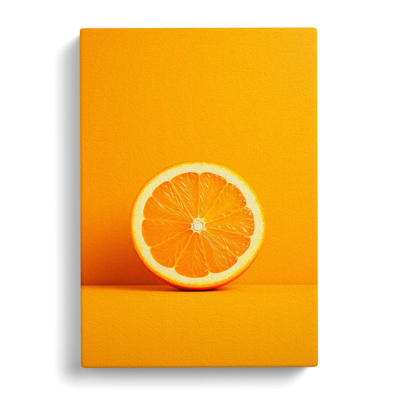 Sliced Orange Minimalism - No Frame Print, 50cm H x 35cm W x 3cm D