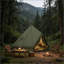 Tente de camping extérieure imperméable, tente tipi, tente de camping extérieure