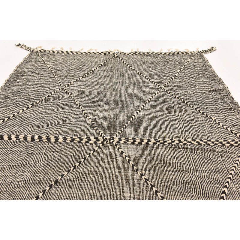 Tapis noir et blanc Nathaniel
