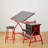 drafting table sliver with stool-108869945