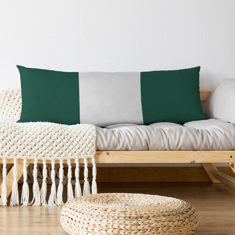 Stripes Medium Polyester/Polyfill Body Pillow, New York Big Football, Throwback White Stripe