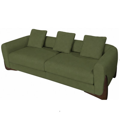 Modern 83" Fabric Sofa, Solid Wood Frame For Living Room, Green