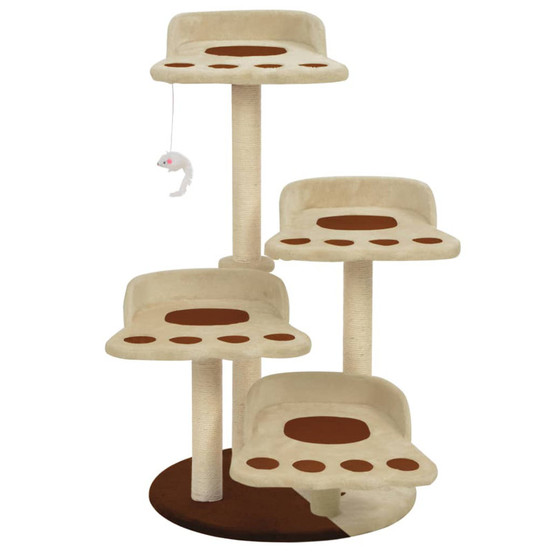 Caudill 90cm H Cat Tree, Beige/Brown