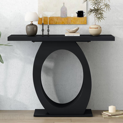 Console moderne Mirod, base en forme d'œuf pour le salon - standard