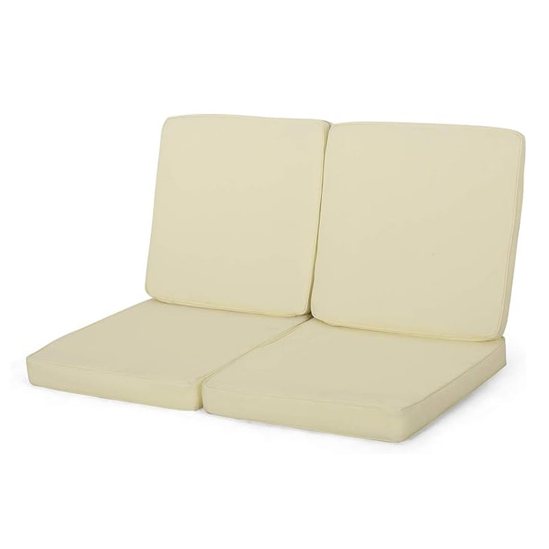  Carolina Club Chair Cushion Set, Back and Seat Cushions, Water Repellent Fabric, Cream Set of 2, 2