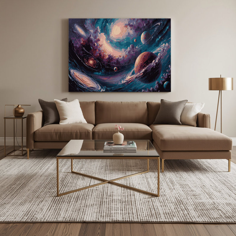 Art numérique sur toile, H 24 po x l 36 po