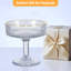 Ensemble de 6 verres à côtes rétro - Martini cristal