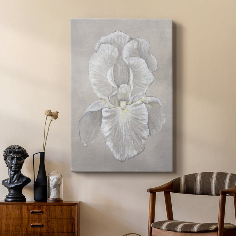 White Iris II -Custom Wrapped Gallery Cavas