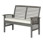 48'' Wide Rectangle Acacia Loveseat with Cushions