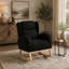 Chaise berçante en tissu avec dossier à oreilles Teddy