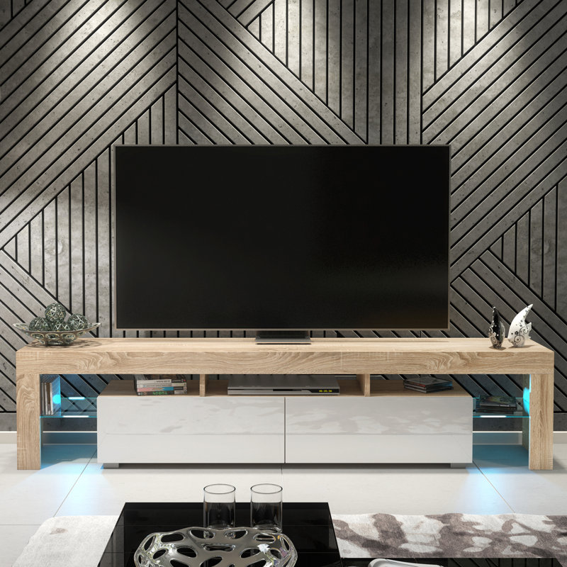 Cania TV Stand for TVs up to 65", Oak/White