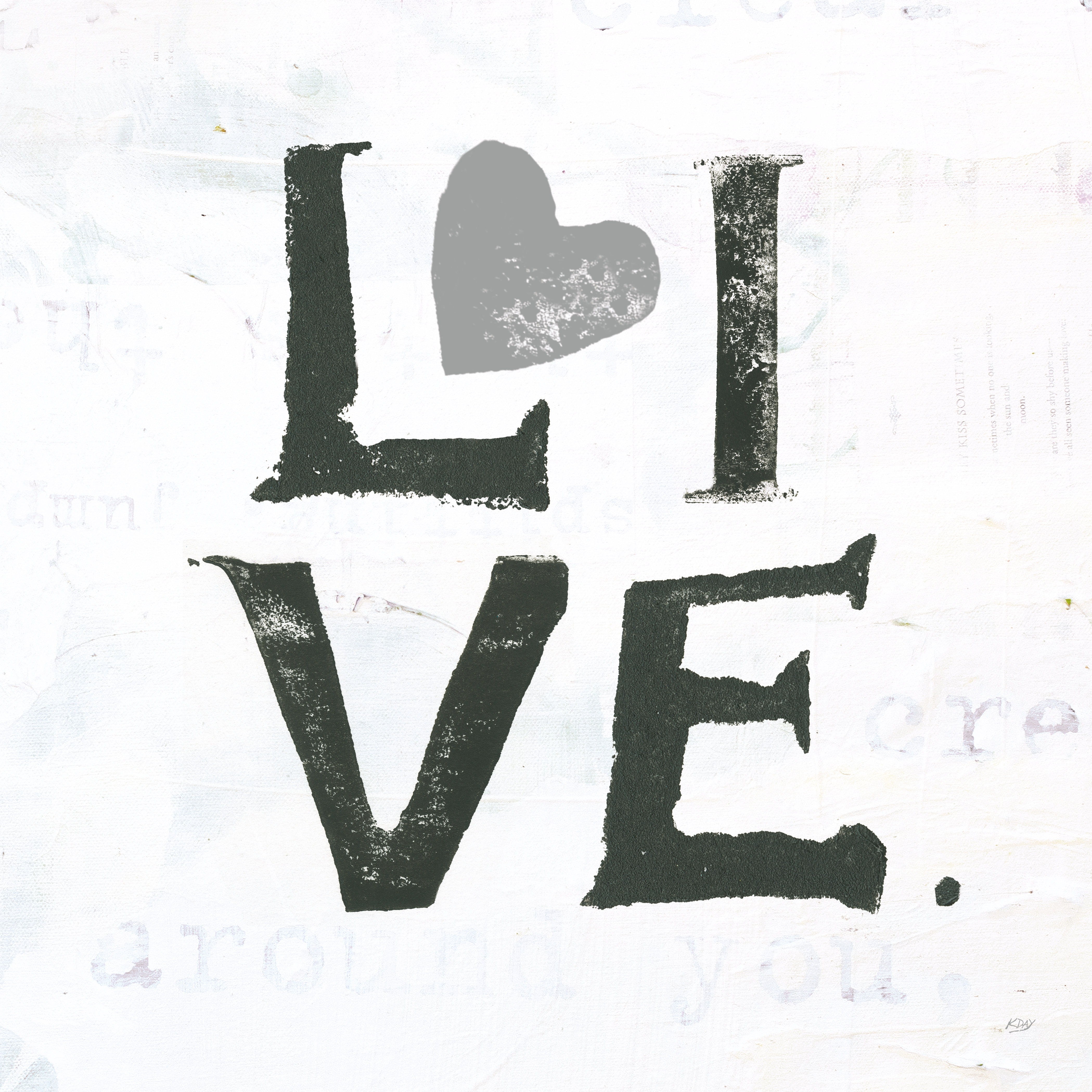 Happy Larry Live Heart by Kellie Day - Wrapped Canvas Print | Wayfair.co.uk