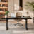 62.99'' W Rectangle Black Wooden Modern Simple Computer Desk
