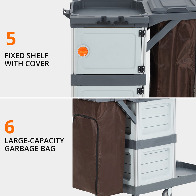 Plastic Handle Outdoor Trash & Recycling Bin - 30 Gallons