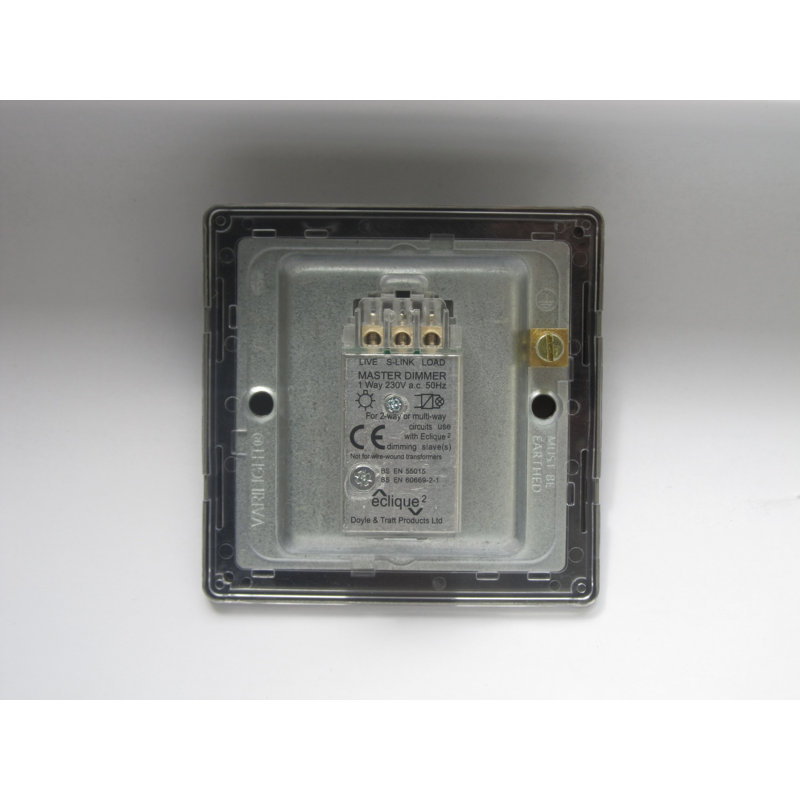 Wall Mounted Dimmer, Brushed Steel
