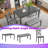 6-Piece Kitchen Dining Set With Rectangular Table And Upholstered Chairs