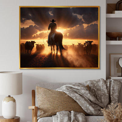 Narvin Wrangler In Sunset IV - art mural coucher de soleil