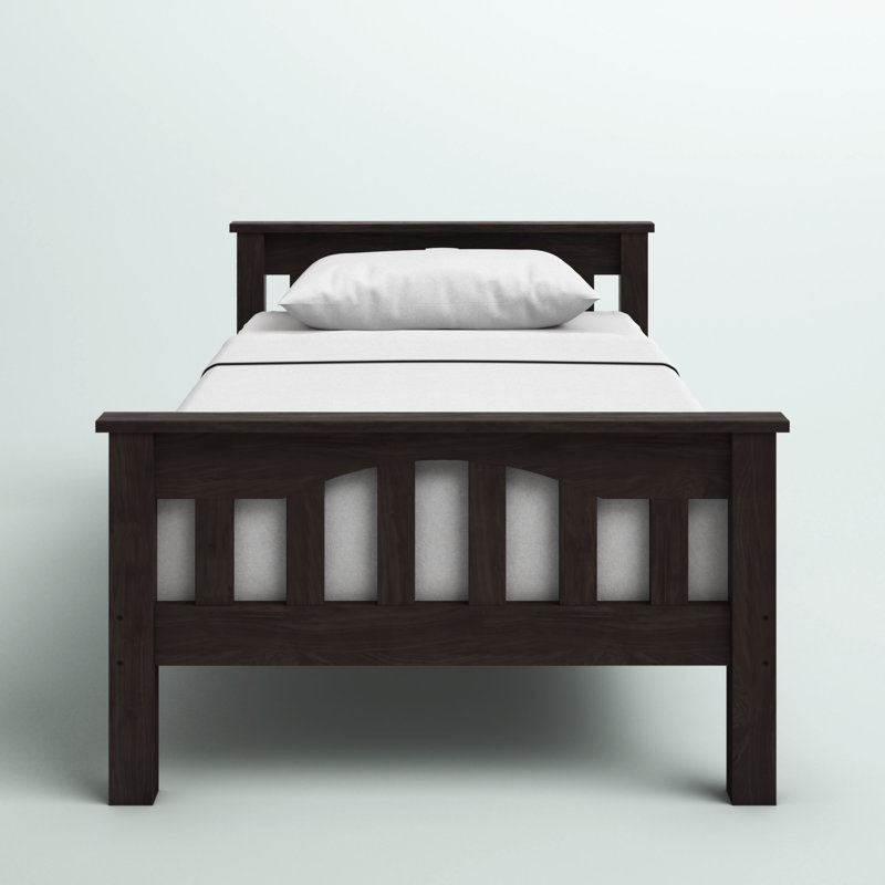 Lit standard en bois massif Mateo, Simple, Espresso