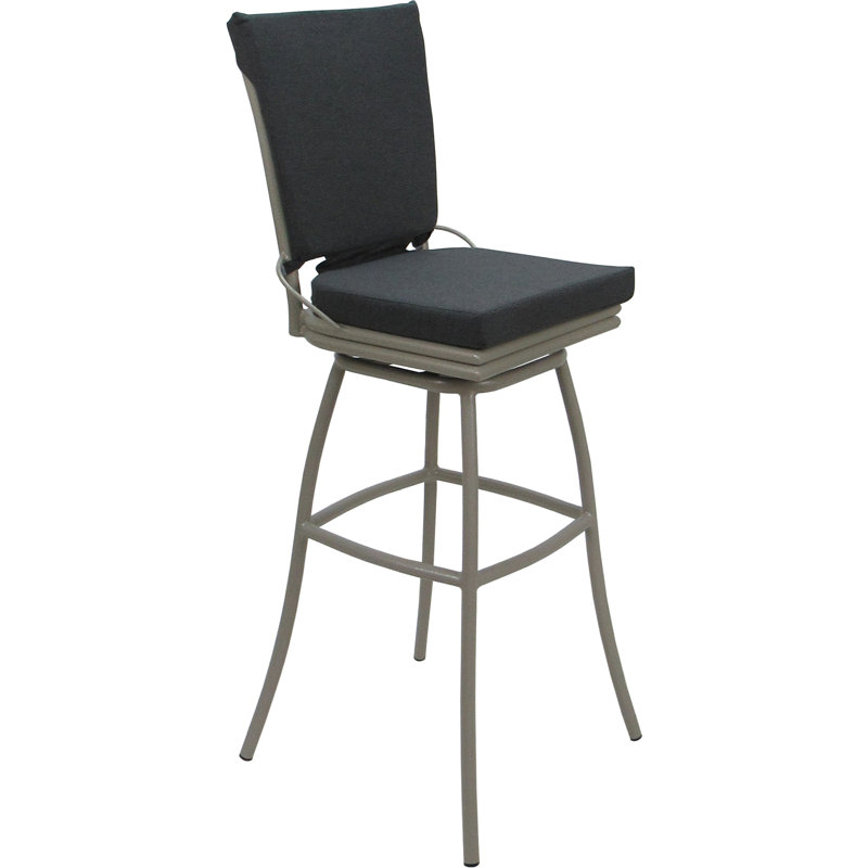 Tabouret pivotant pour l'extérieur 34 po, Gris, Beige
