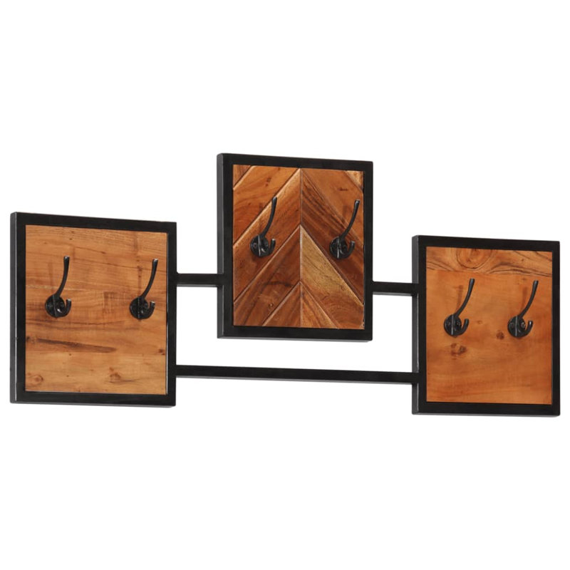 Karli Solid Wood 6 - Hook Wall Mounted Coat Rack