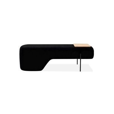 Black Upholstered Bench