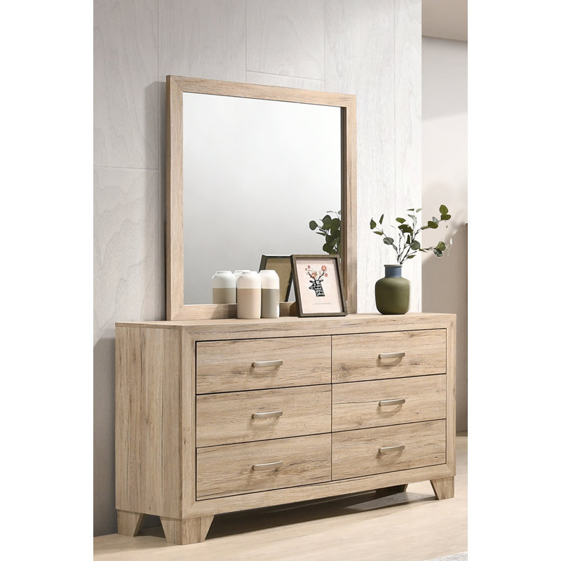 Commode double 6 tiroirs Solem, Naturel