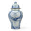 Blue and White Lidded Jar