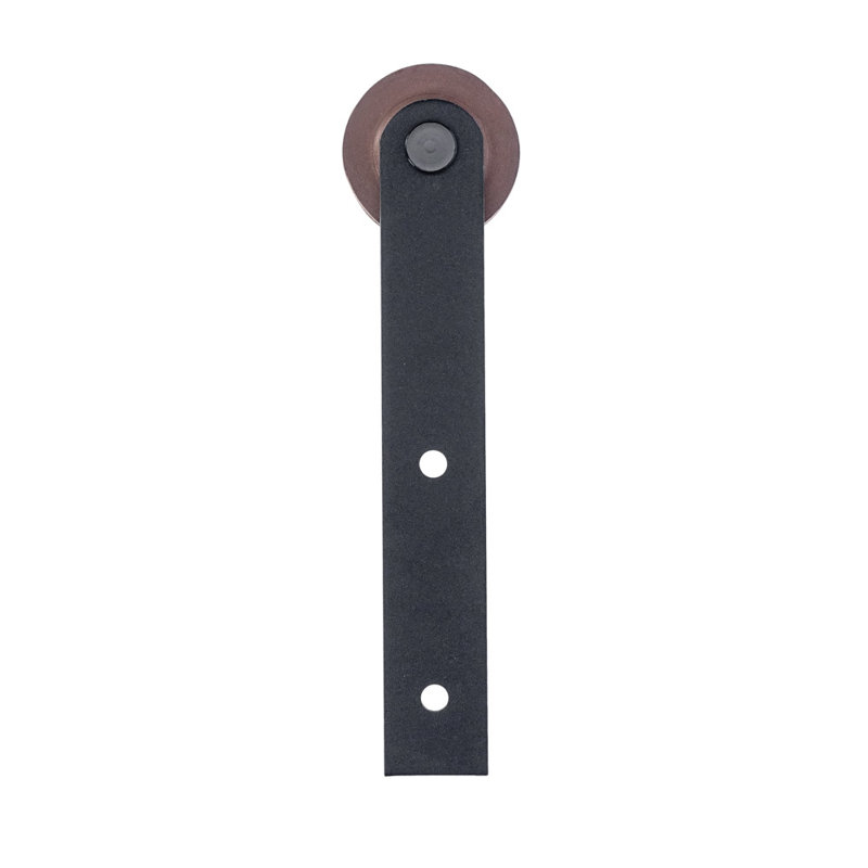 Arness Single Door Barn Door Hardware Kit, Black/White