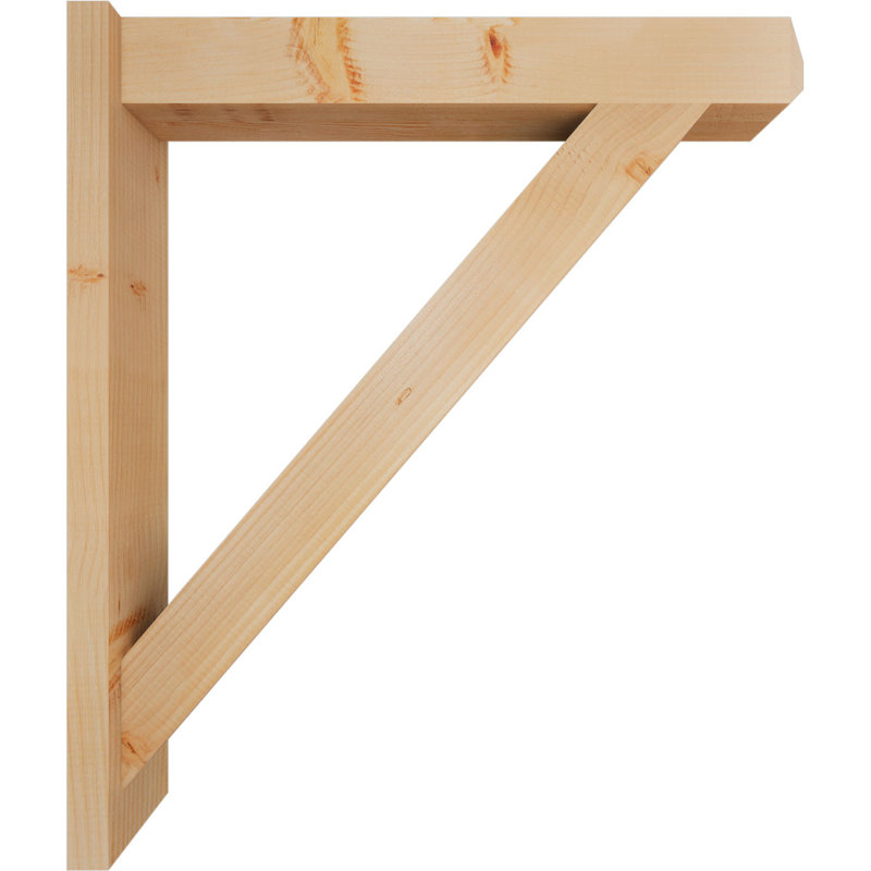 Artisan traditionnel en bois rustique, Sapin Douglas de 5 1/2 po (lisse), P 30 po x H 34 po