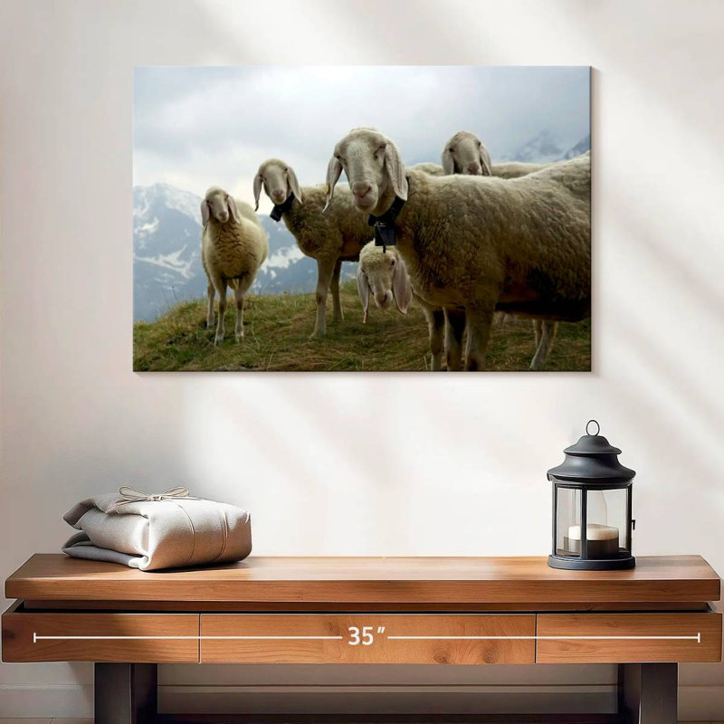 Brampt Piedmont Mountain Sheep, 16" H x 24" W
