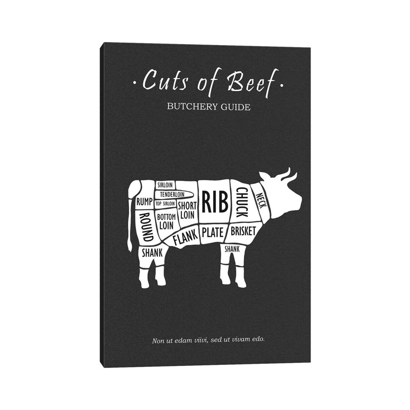 Butchery Beef 1 Piece Wall Art on Canvas, 152.4cm H x 101.6cm W x 3.81cm D, Wrapped Canvas