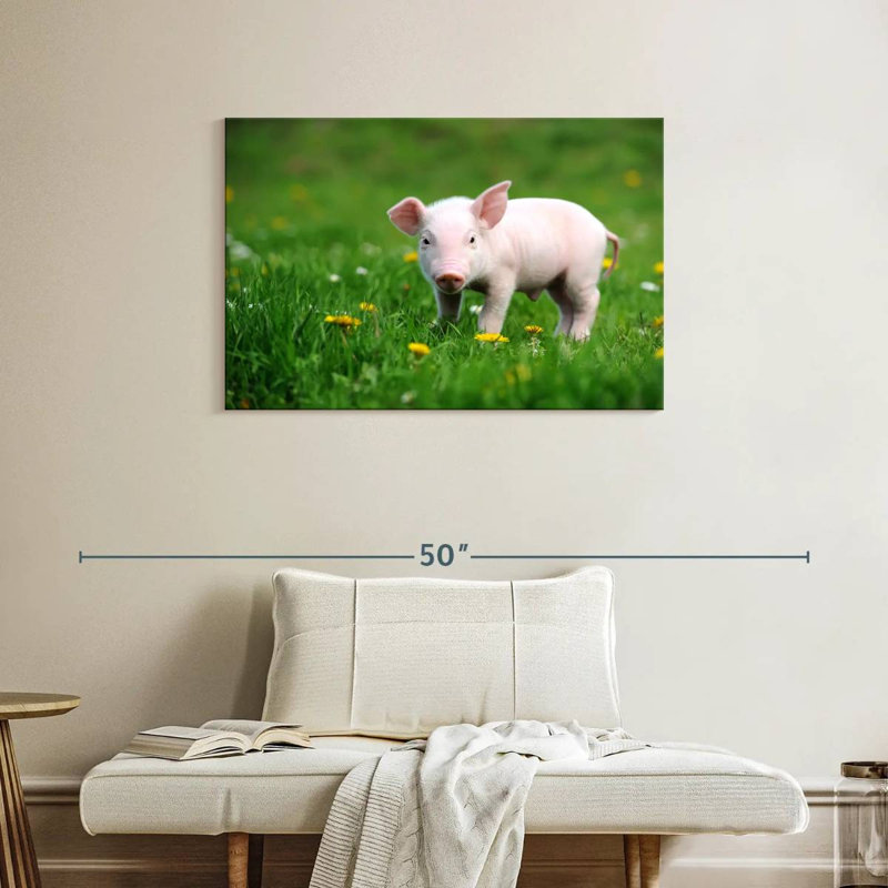 Brampt Spring Grass Pig, 24" H x 36" W