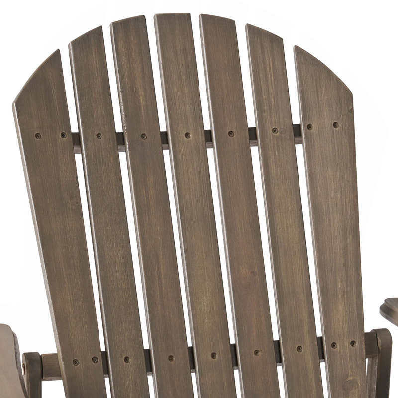 Chaise pliante inclinable Malibu résistante aux intempéries, Gris