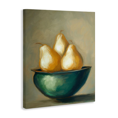 The Golden Pears Bowl Canvas, design by Ramona Murdock