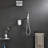 Wall Mounted Waterfall Shower System with Handheld Shower