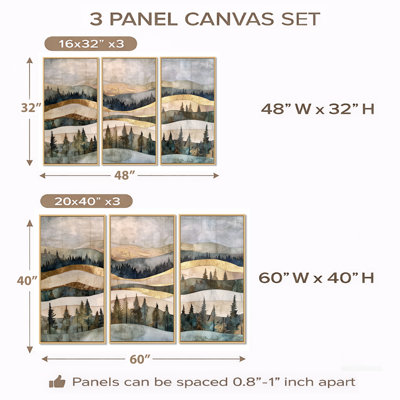 Tropical Leaf Canvas Wall Art Set, Beige Botanical Decor Print - Tropical Beiges Leaves