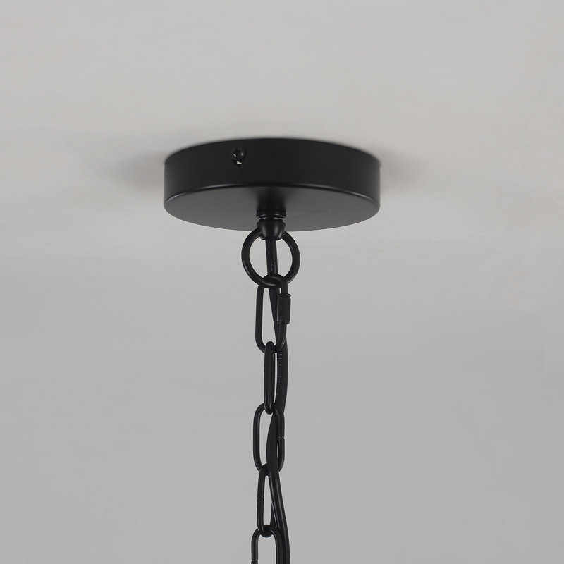Lustre suspendu en rotin naturel 5 lumières avec abat-jour panier tissé à la main Luebbert