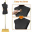 Mannequin de robe pour coudre le torse de mannequin en cuir féminin avec support en métal haute stabilité amovible-110692845