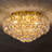 Modern 18" 4-Light Round Crystal Flush Mount Ceiling Light