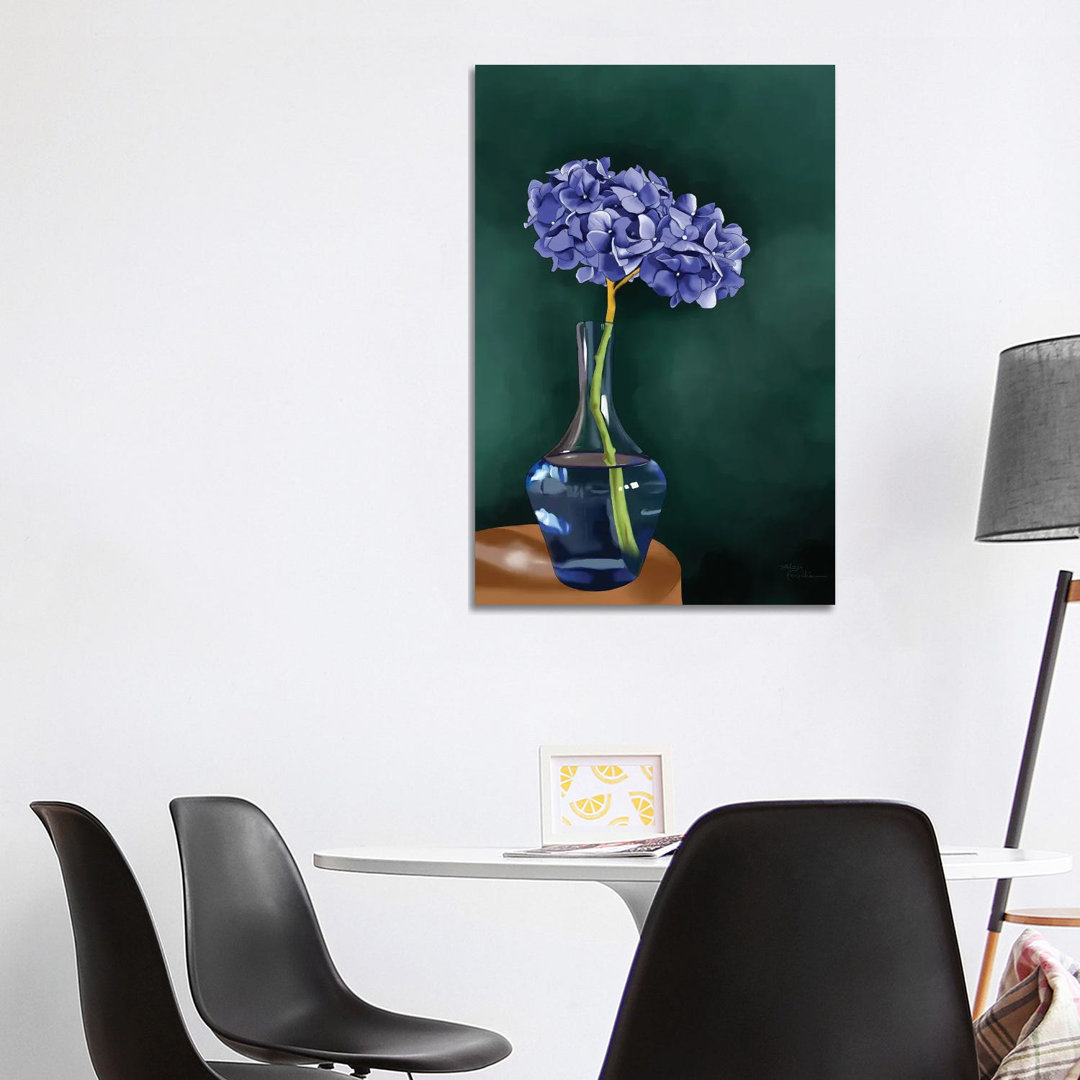 Hydrangea von Elza Fouche - Ohne Rahmen Galerie-verpackte Leinwand Giclée auf Leinwand