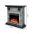 41.3" Electric Fireplace With Mantel,grey-1841445780