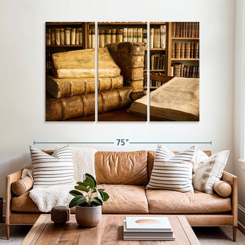 Kerner Vintage Books Library, 42" H x 65" W