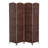6' Tall Wicker Weave 4 Panel Room Divider Privacy Screen - Brown